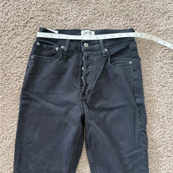 Agolde Riley Black High-Rise Skinny Jeans - Picture 3 of 6